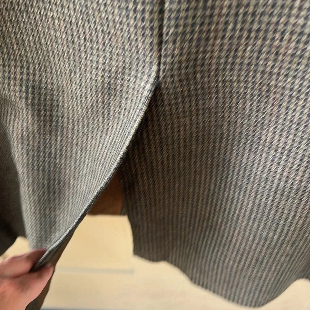 Polo University by Ralph Lauren 100% Wool Gingham Classic Black Brown Blazer 42